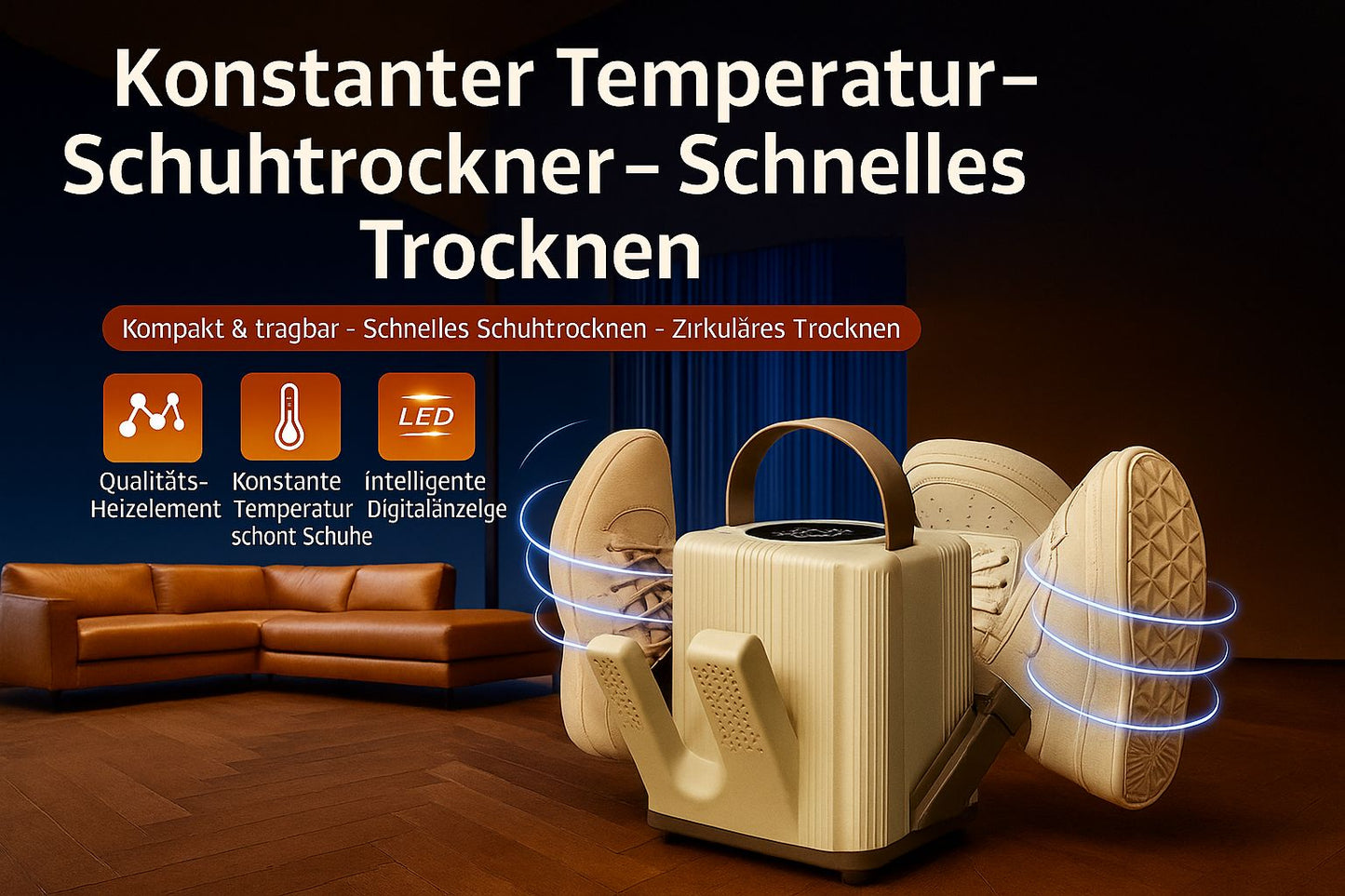 Schuhtrockner mit sechs Armen